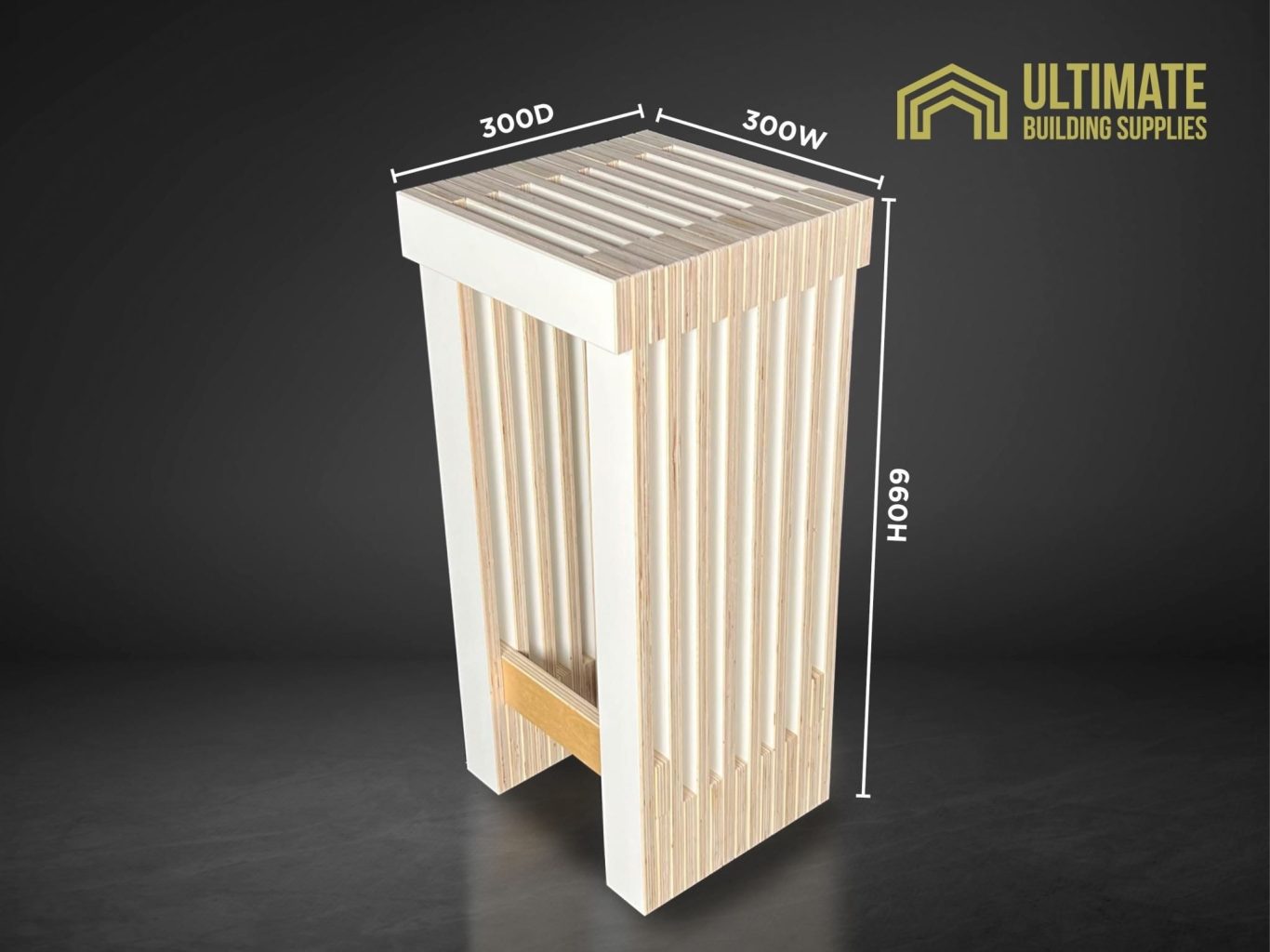 Plywood Coffee Table 1200W x 460D x 395H Furniture 9