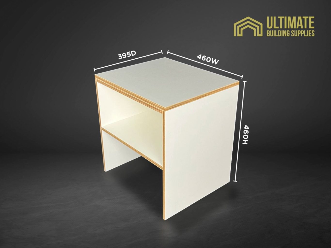 Plywood Warm White bedside tables Set of two 3 Plywood Warm White bedside tables Set of two Furniture 3