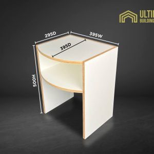 Plywood Oval bedside tables 295/395D x 395 W x 500H Furniture