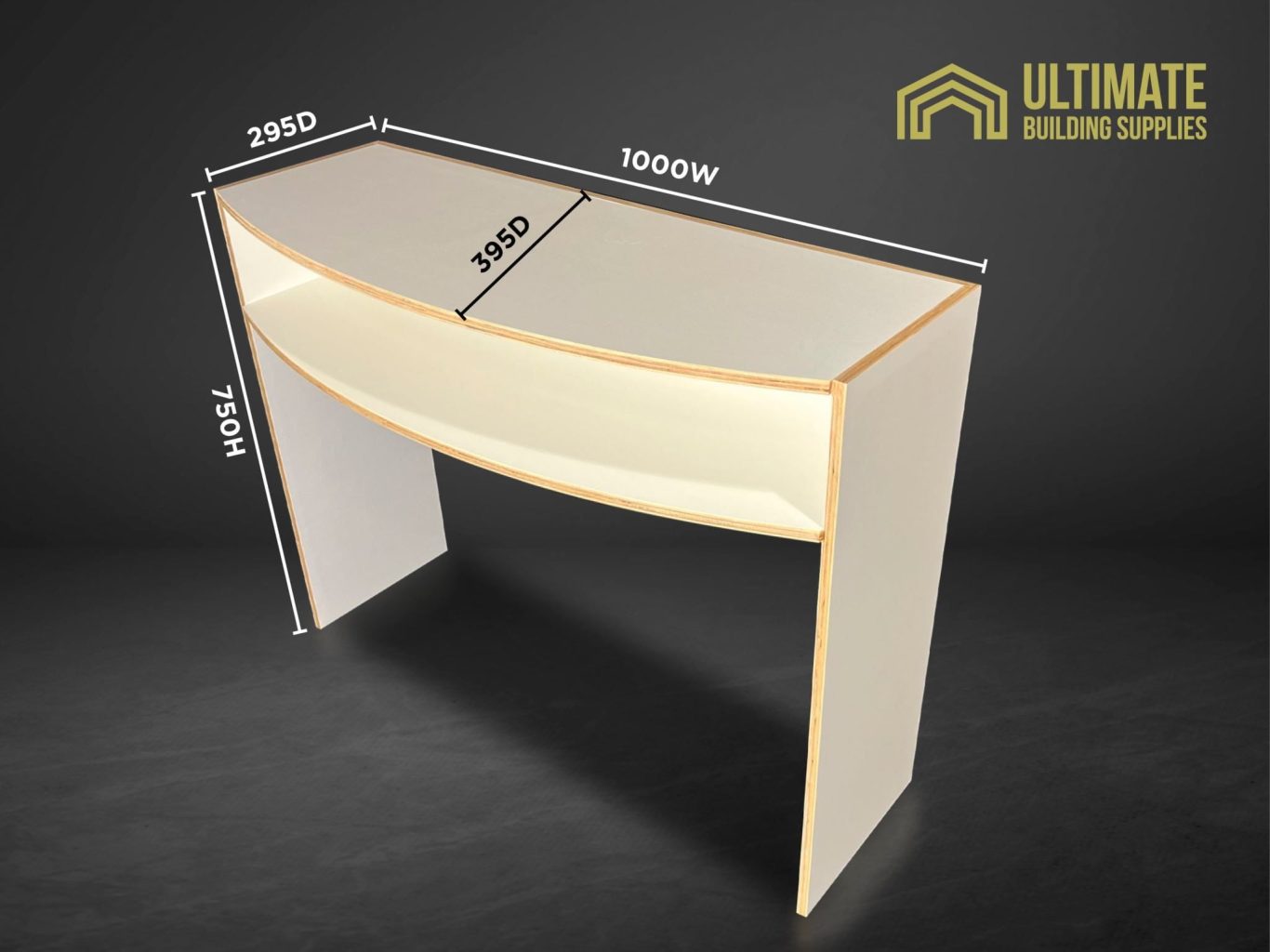 Plywood Coffee Table 1200W x 460D x 395H Furniture 6