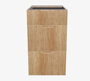 3-Drawer Frameless Kitchen Base Cabinet Kitchens