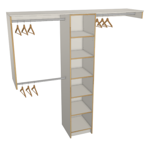 Open Shelving Floor Standing Two Single Hanging Spaces Wardrobe Open Shelving Floor Standing Two Single Hanging Spaces Wardrobe Wardrobes