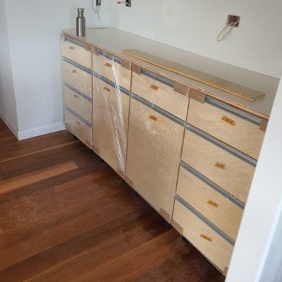 Ply wood cabinet and drawer set