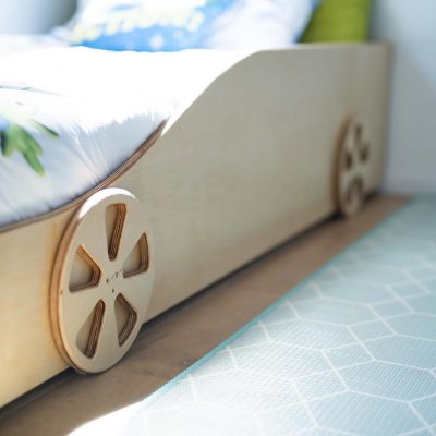 Custom built ply bed frame